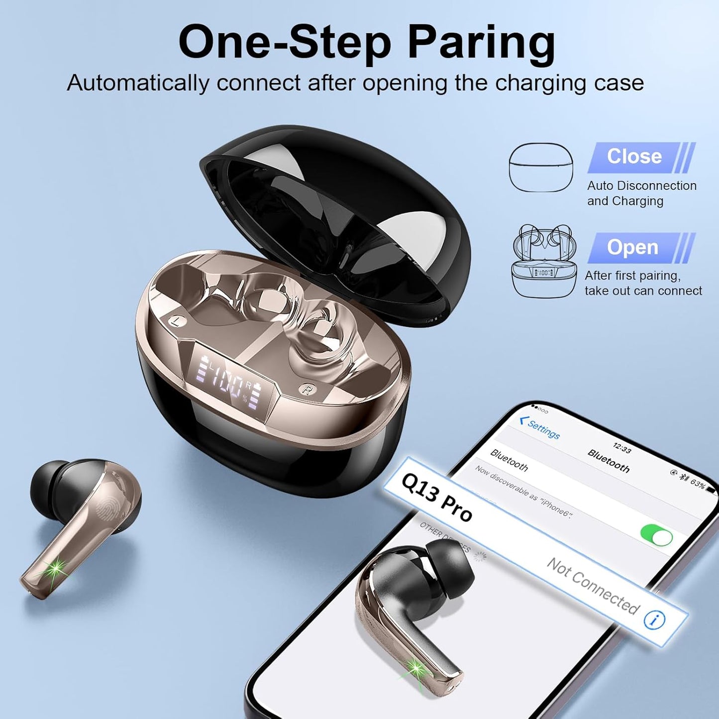 True Wireless Bluetooth Earbuds