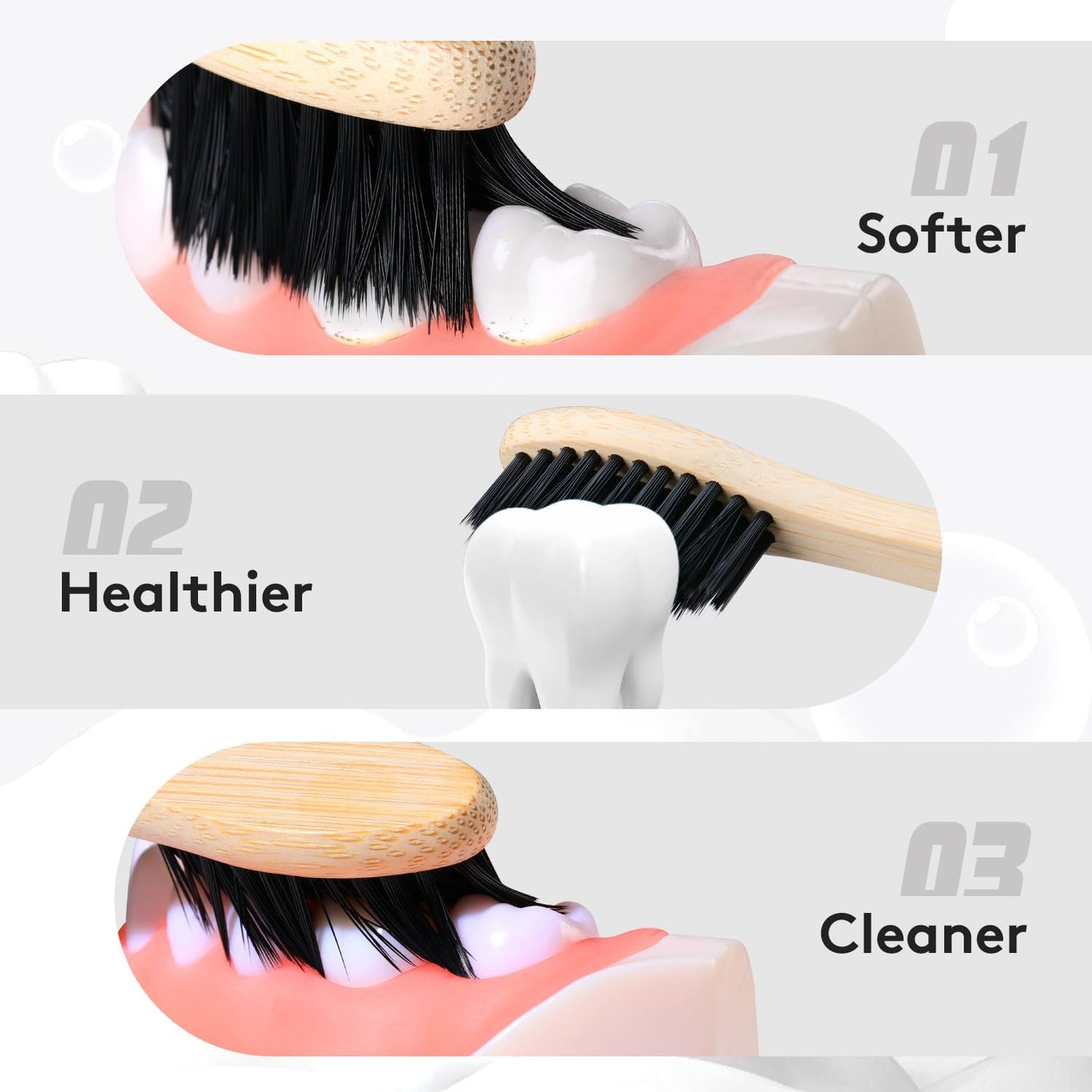 Bamboo Toothbrush Set